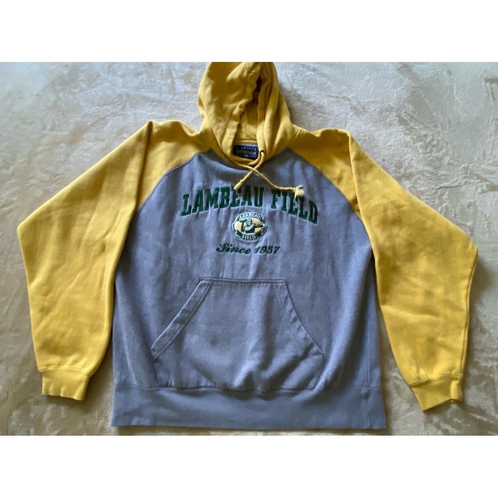 Lambeau Field WI Green Bay Packers Hoodie Large Y2K J America s57